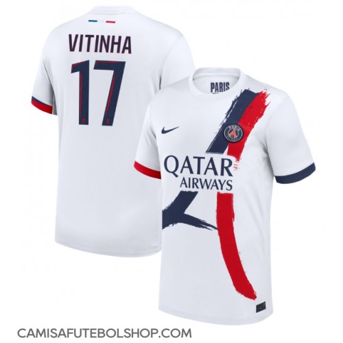 Camisa de time de futebol Paris Saint-Germain Vitinha #17 Replicas 2º Equipamento 2024-25 Manga Curta